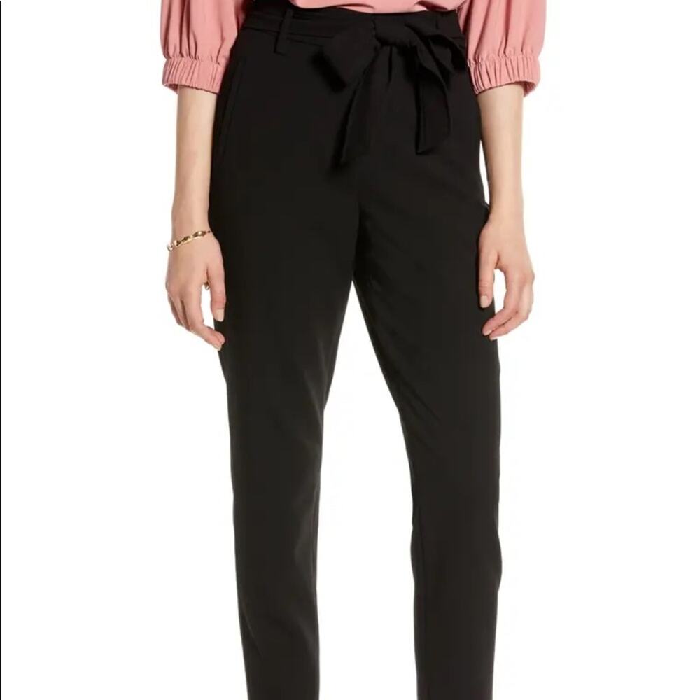 Suvimuga Black Waist Tie Pants Size Extra Large